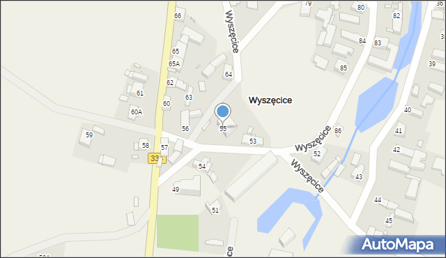 Wyszęcice, Wyszęcice, 55, mapa Wyszęcice