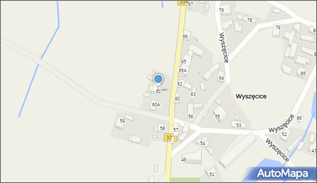 Wyszęcice, Wyszęcice, 61, mapa Wyszęcice