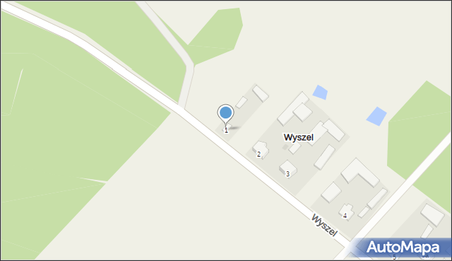 Wyszel, Wyszel, 1, mapa Wyszel