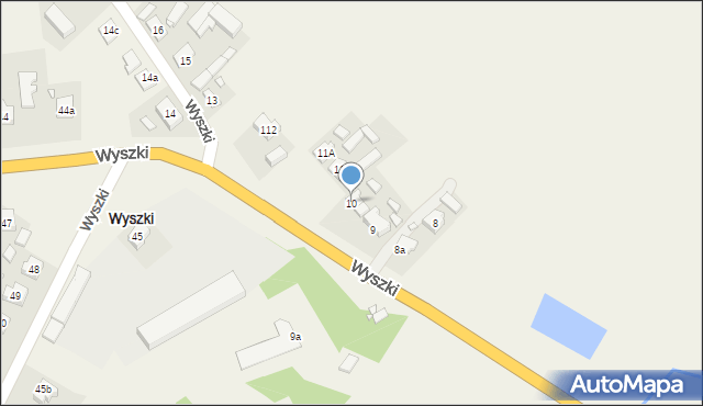 Wyszki, Wyszki, 10, mapa Wyszki