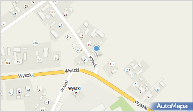 Wyszki, Wyszki, 13, mapa Wyszki