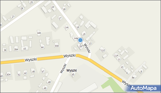 Wyszki, Wyszki, 14, mapa Wyszki