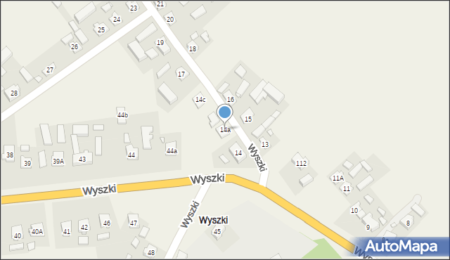 Wyszki, Wyszki, 14a, mapa Wyszki