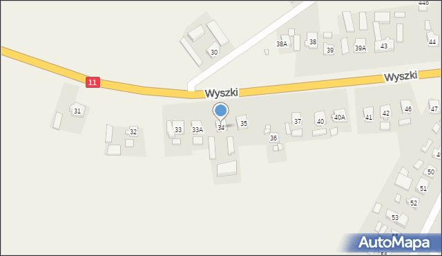 Wyszki, Wyszki, 34, mapa Wyszki