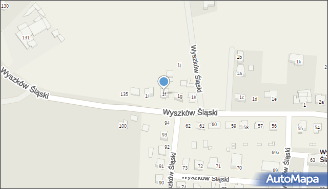 Wyszków Śląski, Wyszków Śląski, 1f, mapa Wyszków Śląski