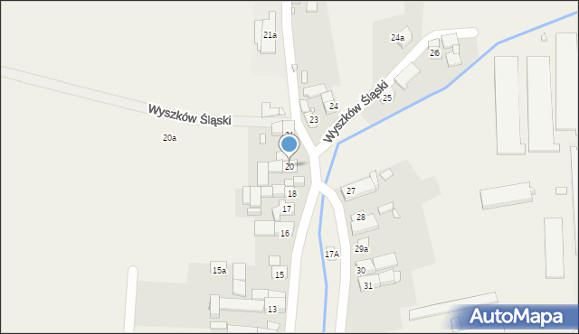 Wyszków Śląski, Wyszków Śląski, 20, mapa Wyszków Śląski