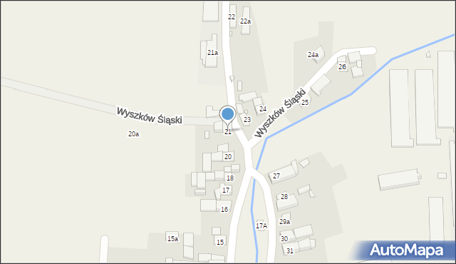 Wyszków Śląski, Wyszków Śląski, 21, mapa Wyszków Śląski