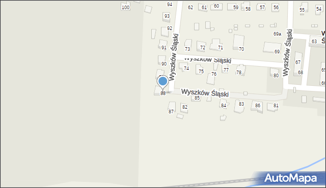 Wyszków Śląski, Wyszków Śląski, 88, mapa Wyszków Śląski