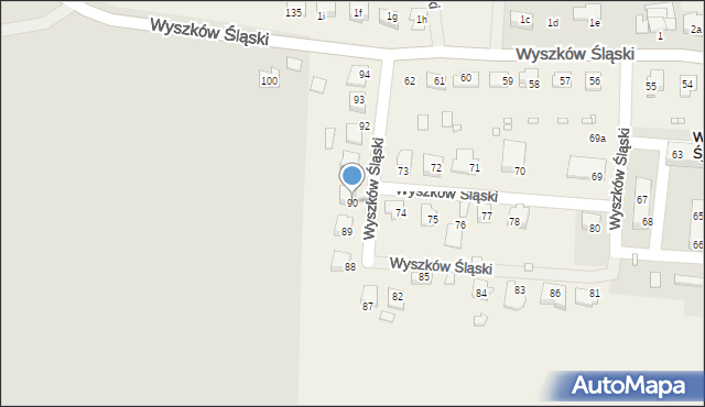 Wyszków Śląski, Wyszków Śląski, 90, mapa Wyszków Śląski