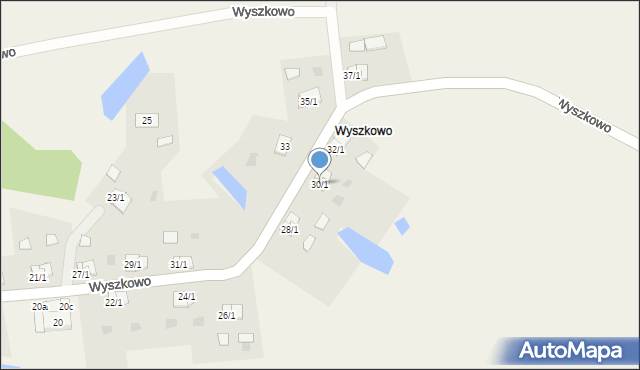 Wyszkowo, Wyszkowo, 30/1, mapa Wyszkowo