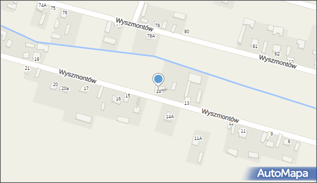 Wyszmontów, Wyszmontów, 14, mapa Wyszmontów