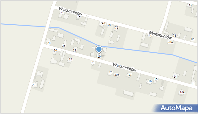 Wyszmontów, Wyszmontów, 19, mapa Wyszmontów