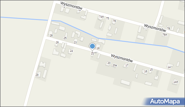 Wyszmontów, Wyszmontów, 21, mapa Wyszmontów