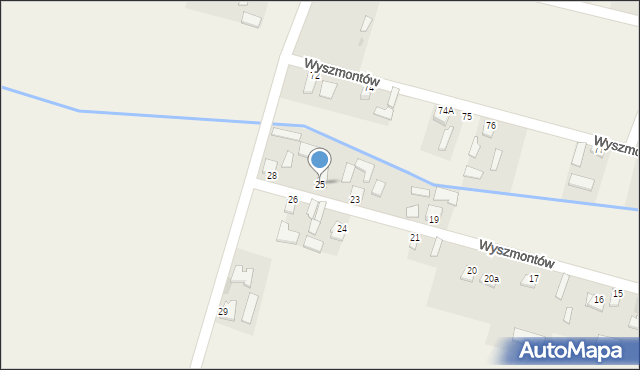 Wyszmontów, Wyszmontów, 25, mapa Wyszmontów