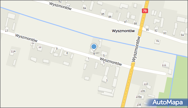 Wyszmontów, Wyszmontów, 6, mapa Wyszmontów