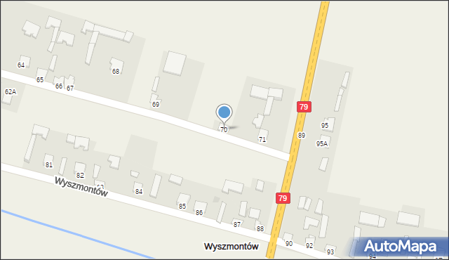 Wyszmontów, Wyszmontów, 70, mapa Wyszmontów