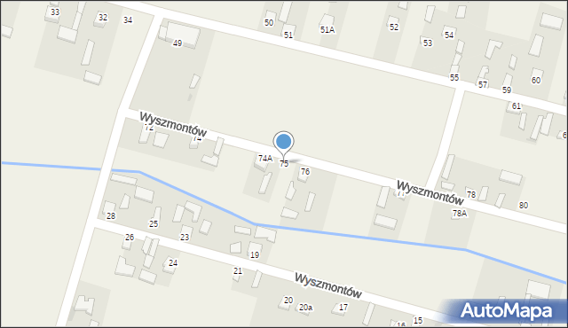 Wyszmontów, Wyszmontów, 75, mapa Wyszmontów