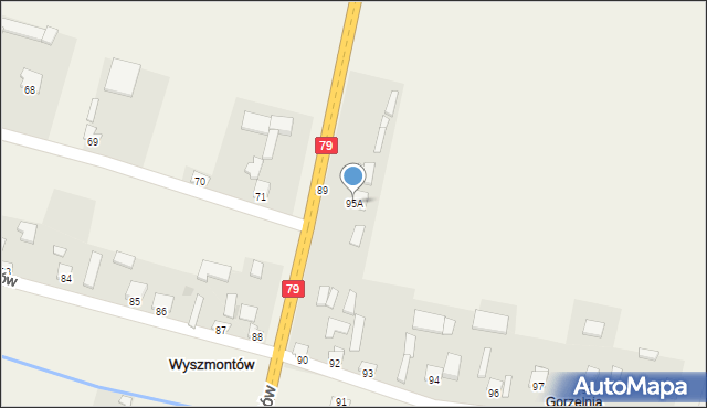 Wyszmontów, Wyszmontów, 95A, mapa Wyszmontów