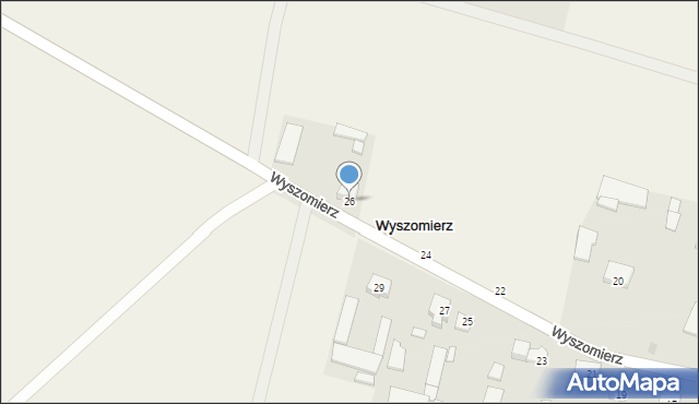 Wyszomierz, Wyszomierz, 26, mapa Wyszomierz