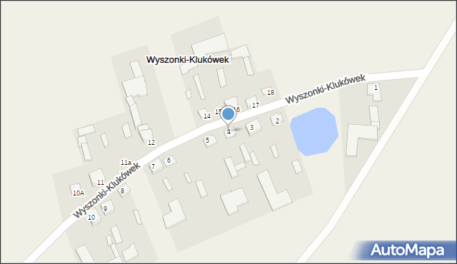 Wyszonki-Klukówek, Wyszonki-Klukówek, 4, mapa Wyszonki-Klukówek