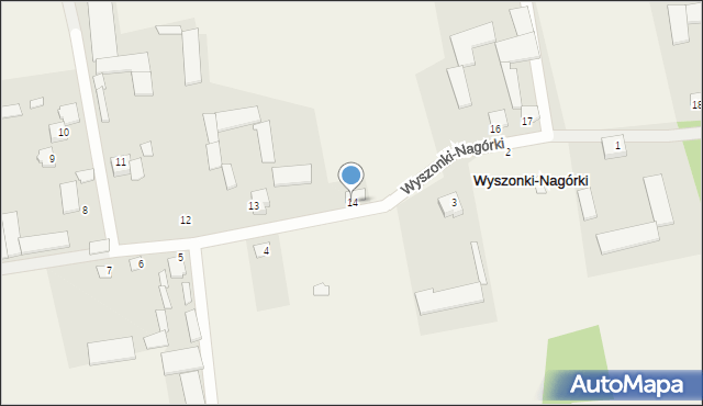 Wyszonki-Nagórki, Wyszonki-Nagórki, 14, mapa Wyszonki-Nagórki