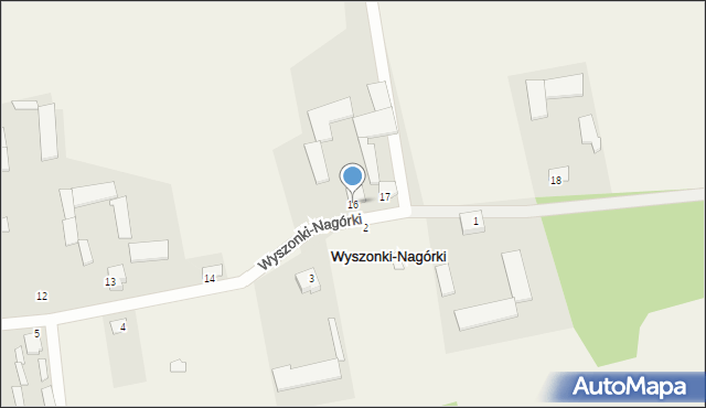 Wyszonki-Nagórki, Wyszonki-Nagórki, 16, mapa Wyszonki-Nagórki