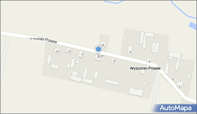 Wyszonki-Posele, Wyszonki-Posele, 11, mapa Wyszonki-Posele