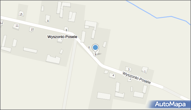 Wyszonki-Posele, Wyszonki-Posele, 5, mapa Wyszonki-Posele
