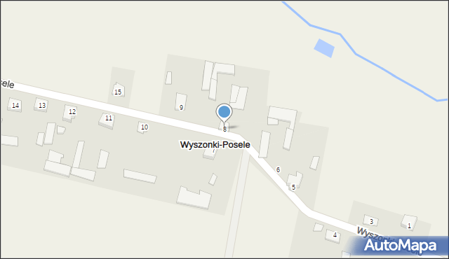 Wyszonki-Posele, Wyszonki-Posele, 8, mapa Wyszonki-Posele