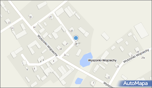 Wyszonki-Wojciechy, Wyszonki-Wojciechy, 18, mapa Wyszonki-Wojciechy