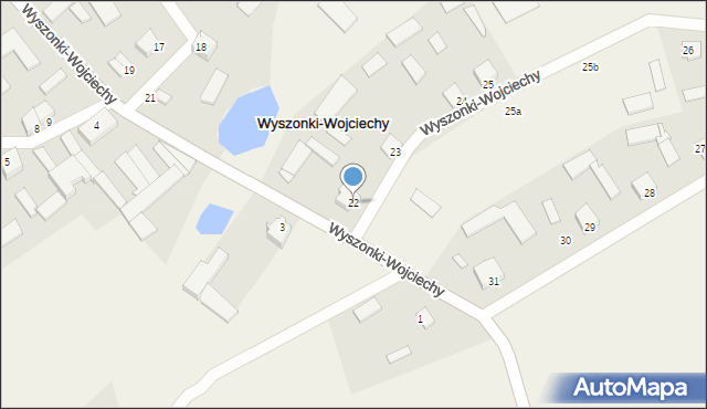 Wyszonki-Wojciechy, Wyszonki-Wojciechy, 22, mapa Wyszonki-Wojciechy