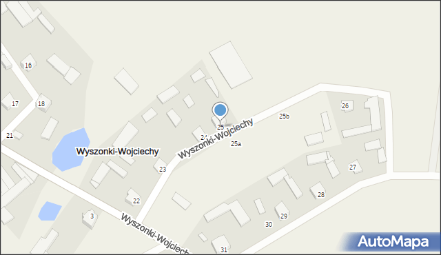 Wyszonki-Wojciechy, Wyszonki-Wojciechy, 25, mapa Wyszonki-Wojciechy