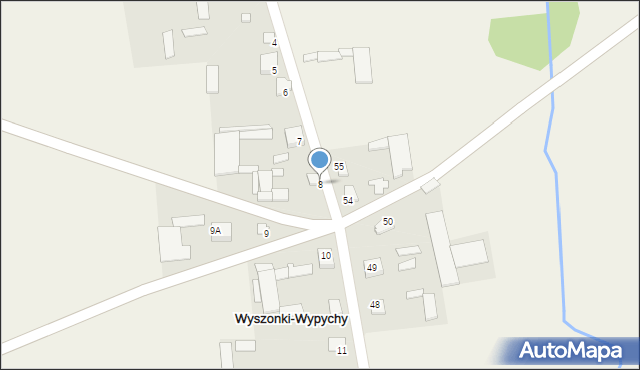 Wyszonki-Wypychy, Wyszonki-Wypychy, 8, mapa Wyszonki-Wypychy