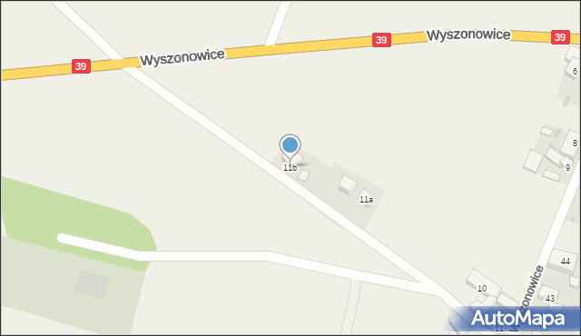 Wyszonowice, Wyszonowice, 11b, mapa Wyszonowice