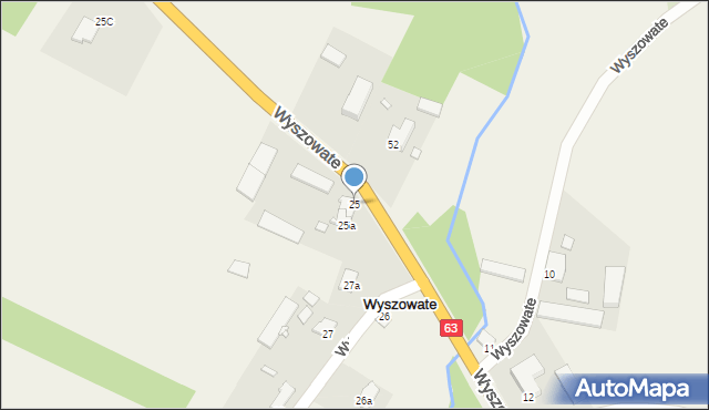 Wyszowate, Wyszowate, 25, mapa Wyszowate