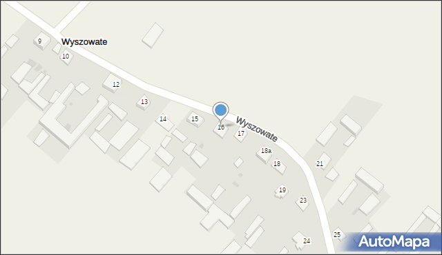 Wyszowate, Wyszowate, 16, mapa Wyszowate