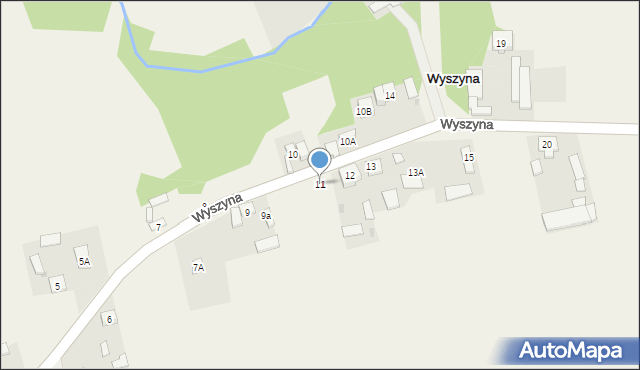 Wyszyna, Wyszyna, 11, mapa Wyszyna