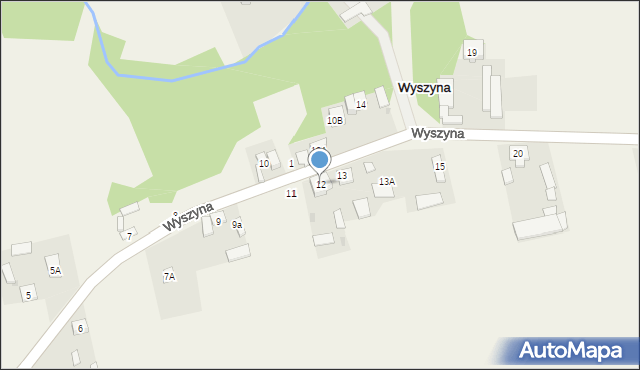 Wyszyna, Wyszyna, 12, mapa Wyszyna