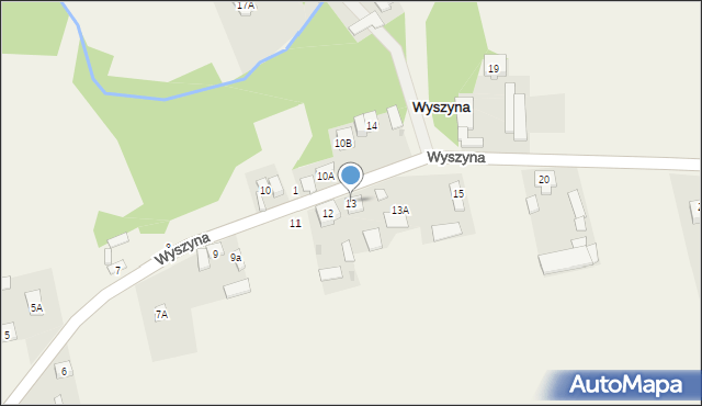 Wyszyna, Wyszyna, 13, mapa Wyszyna