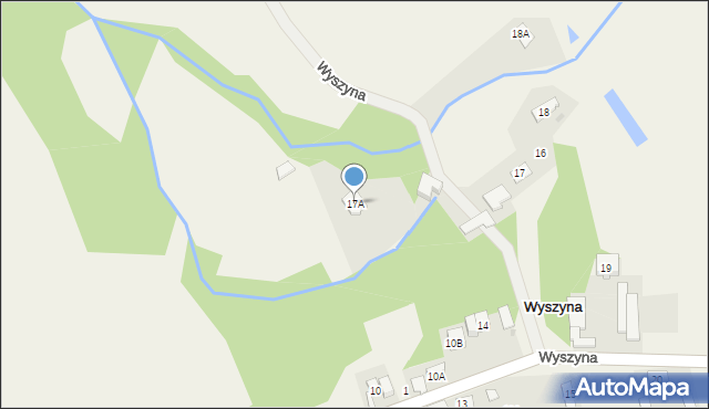 Wyszyna, Wyszyna, 17A, mapa Wyszyna