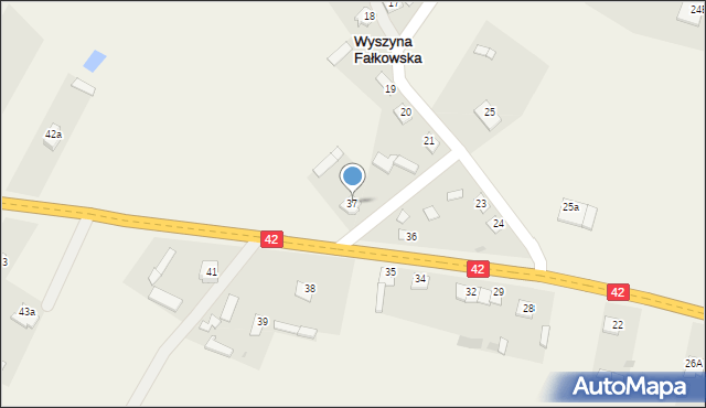 Wyszyna Fałkowska, Wyszyna Fałkowska, 37, mapa Wyszyna Fałkowska