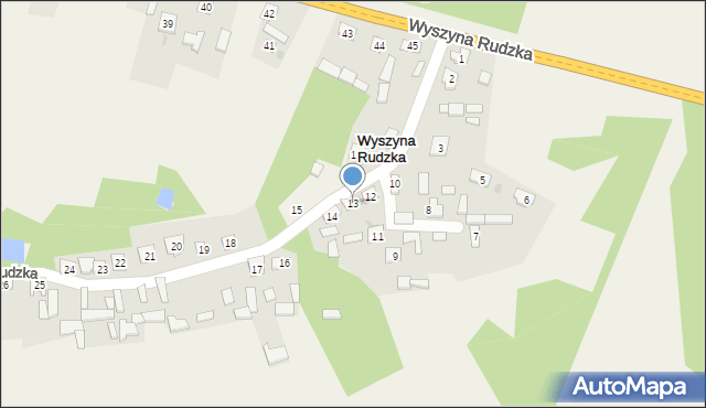 Wyszyna Rudzka, Wyszyna Rudzka, 13, mapa Wyszyna Rudzka