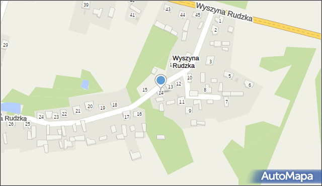 Wyszyna Rudzka, Wyszyna Rudzka, 14, mapa Wyszyna Rudzka