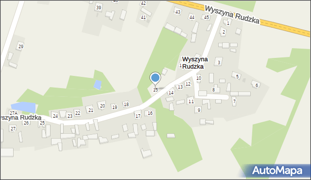 Wyszyna Rudzka, Wyszyna Rudzka, 15, mapa Wyszyna Rudzka