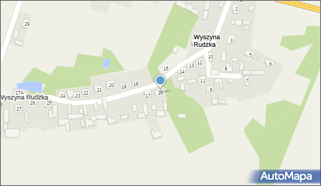 Wyszyna Rudzka, Wyszyna Rudzka, 16, mapa Wyszyna Rudzka