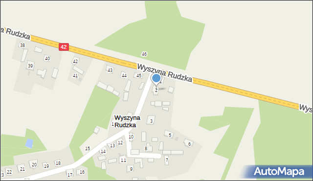 Wyszyna Rudzka, Wyszyna Rudzka, 2, mapa Wyszyna Rudzka