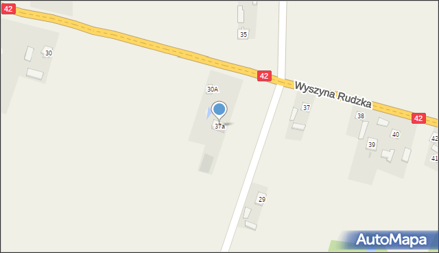Wyszyna Rudzka, Wyszyna Rudzka, 37a, mapa Wyszyna Rudzka