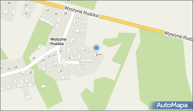 Wyszyna Rudzka, Wyszyna Rudzka, 6, mapa Wyszyna Rudzka