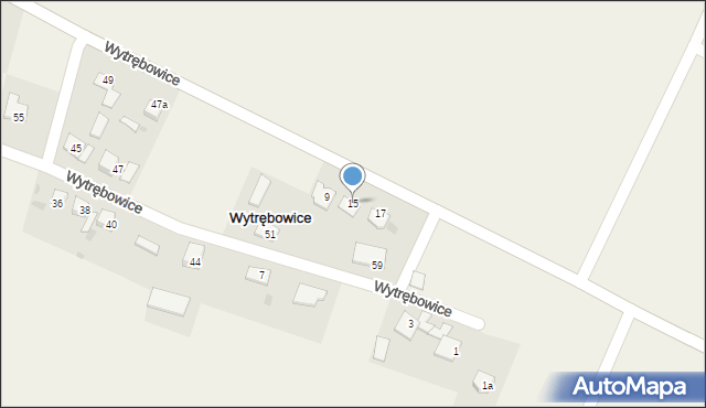 Wytrębowice, Wytrębowice, 15, mapa Wytrębowice