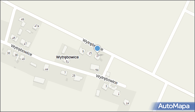 Wytrębowice, Wytrębowice, 17, mapa Wytrębowice